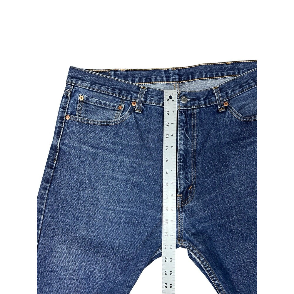 Levis 505 Jeans Mens Size 40x30 Blue Classic Straight Fit Denim Cotton Durable - Picture 7 of 12